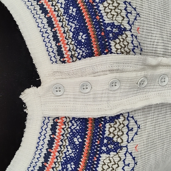 Free People Fair Isle Thermal Henley Top - Picture 5 of 10